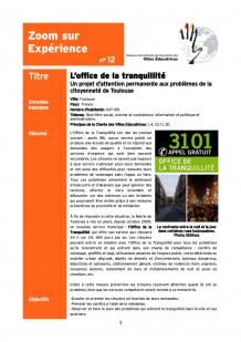 Zoom sur expérience FR 12 toulouse